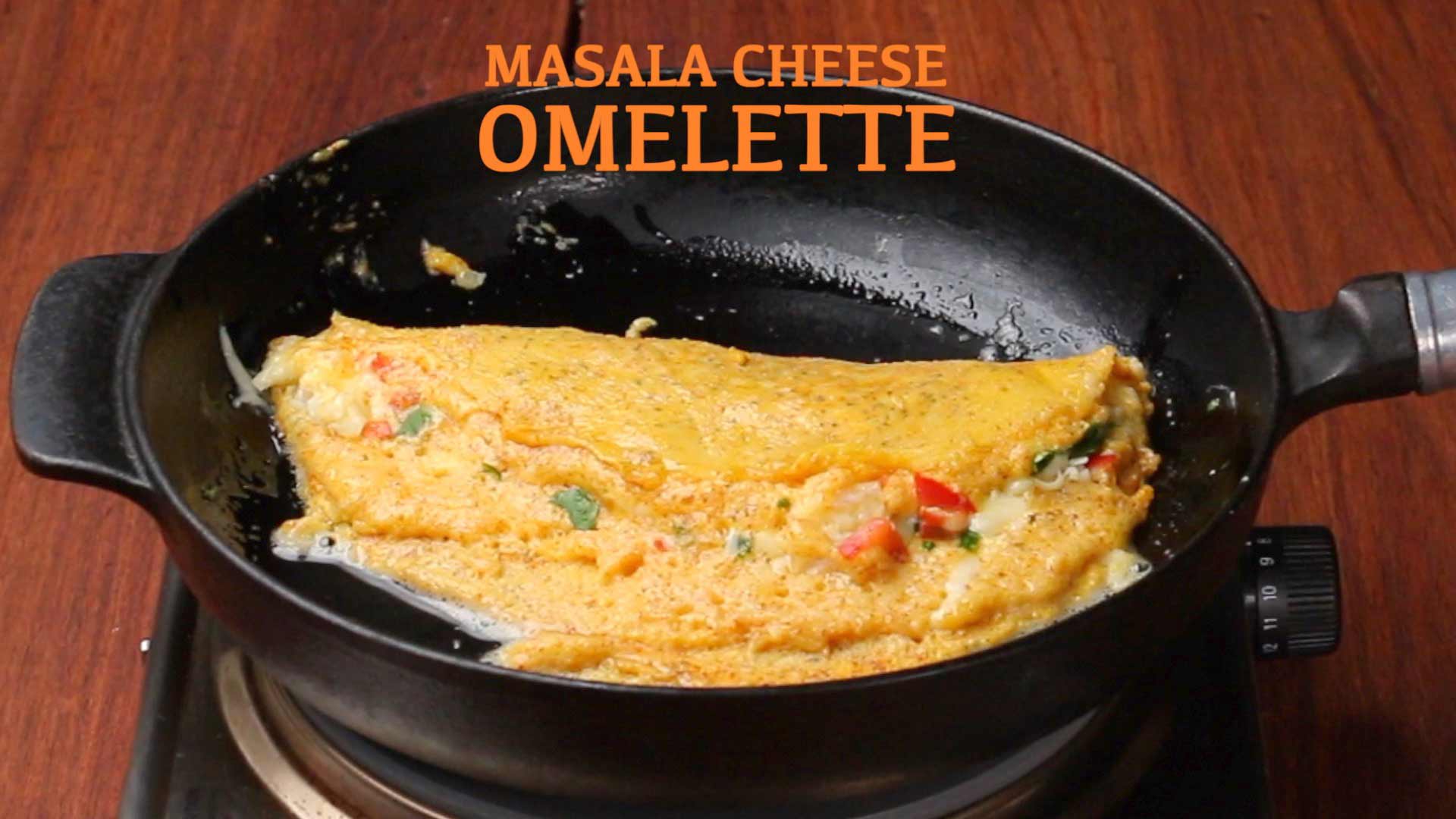 Masala Cheese Omelette Recipe Indian Style