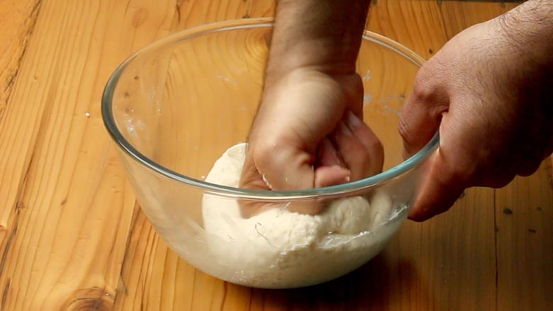 Knead the dough to a smooth, elastic, but firm dough - Karanji Recipe