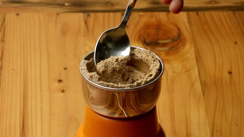 Run spice grinder till masala is powdered - Chaat Masala Recipe