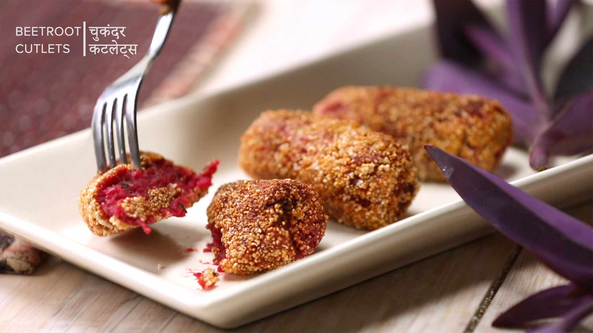 Beetroot Cutlet Recipe Chukandar Cutlets English & Hindi Video