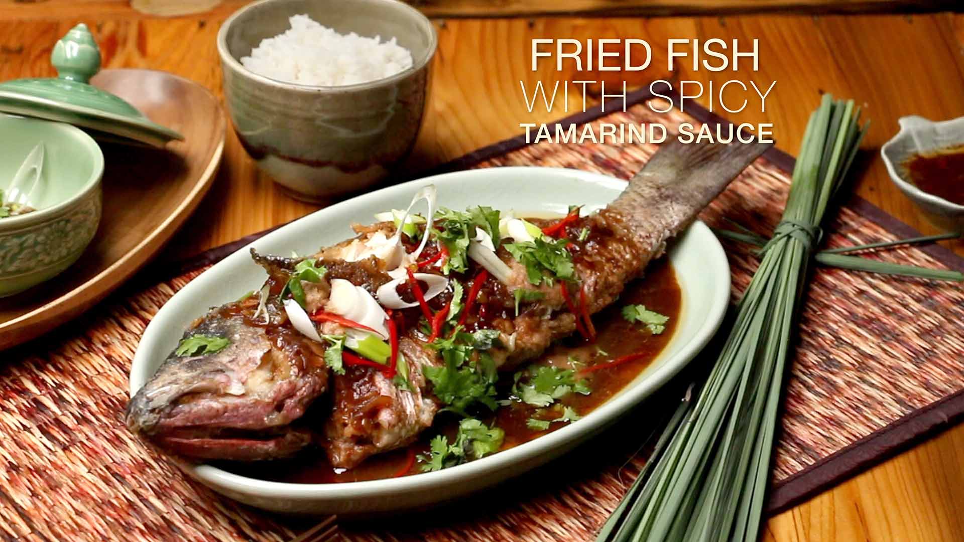 Fried Fish with Tamarind Sauce Recipe Video - Yummefy Recipes