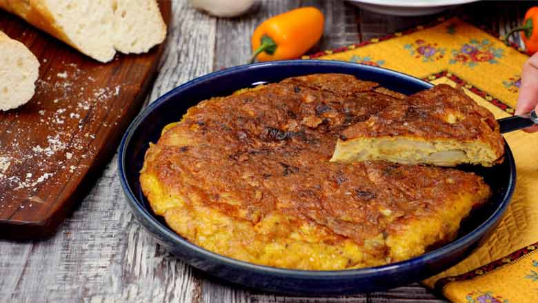 Spanish Omelette Recipe - Easy way to make spanish omelette - Yummefy