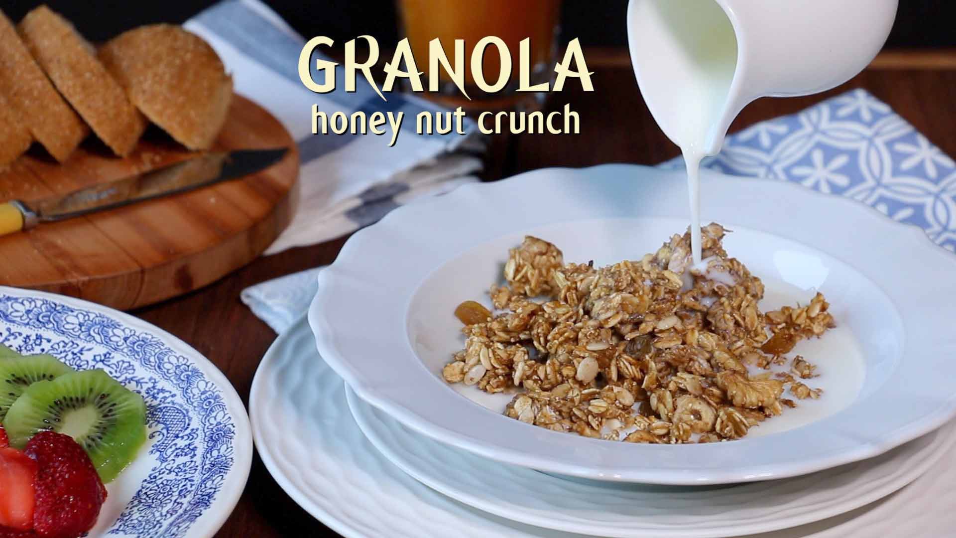 Healthy Homemade Granola Recipe | Honey Nut Crunch Cereal