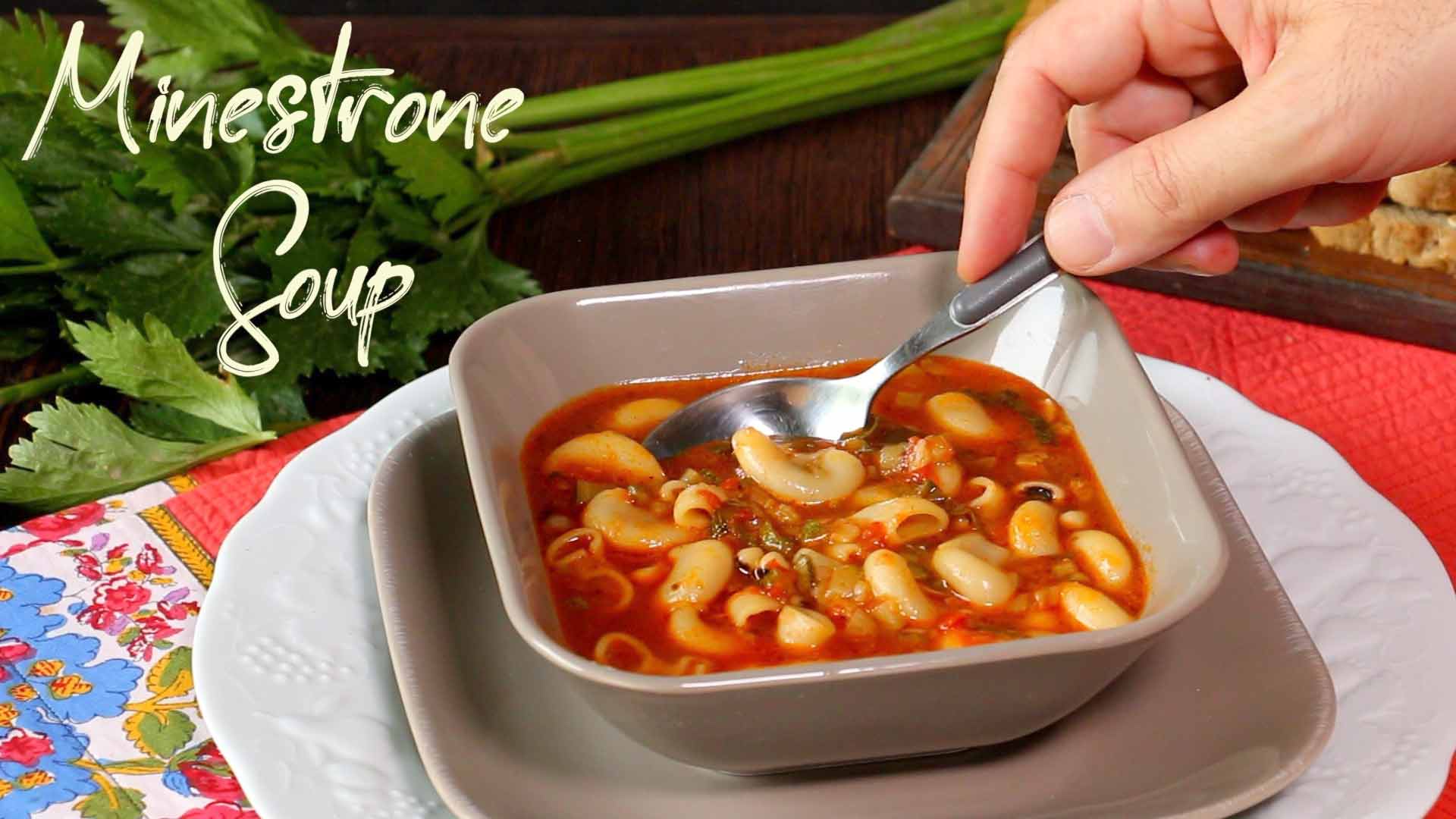 Minestrone Soup Recipe | Healthy Italian Vegetable Soup | Minestrone Soup with Pasta