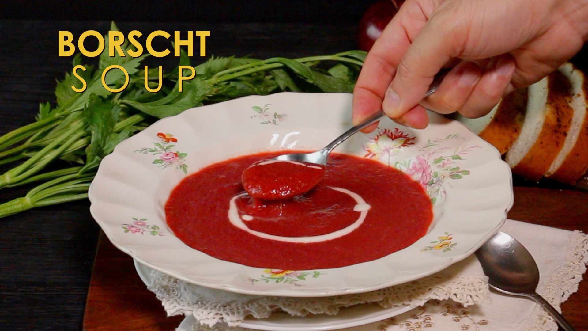 Borscht Soup Recipe | Russian Veg Borscht Soup-image