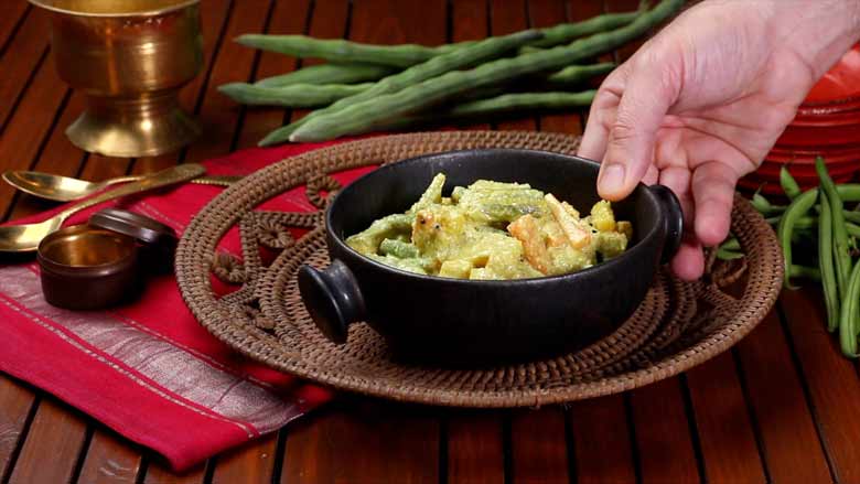 Serve immediately warm or at room temperature with rice - Avial Mixed Vegetable Curry Recipe