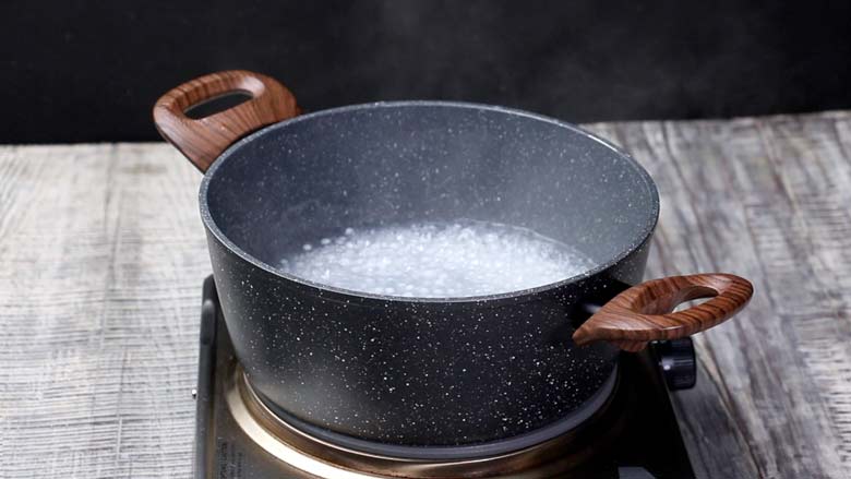 Boil sago (sabudana) for 15 to 20 minutes, then drain - Muskmelon Payasam Recipe