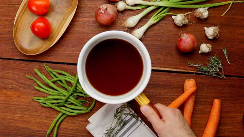 Use veg stock for soups or as a flavour base for other dishes -  Vegetable Stock Recipe by Yummefy