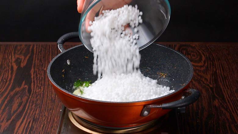 Tip in soaked sabudana or sago - Sabudana Khichdi Recipe