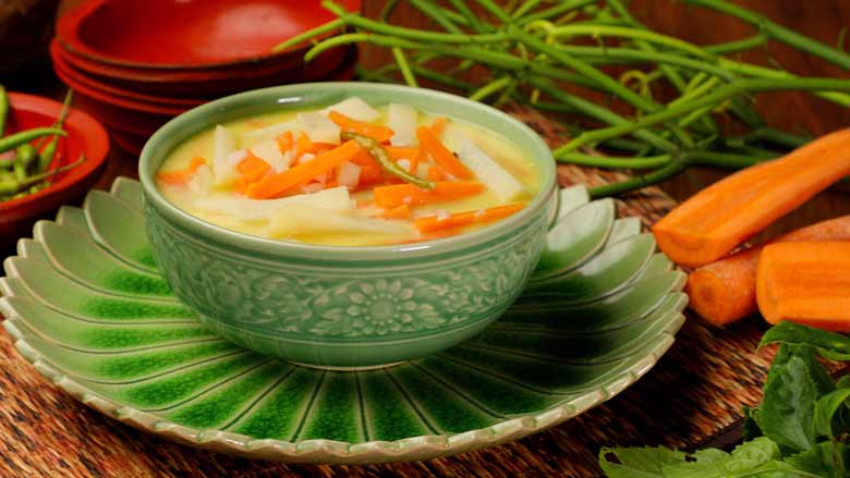Easy and nutritious - our super simple recipe for Vegetable Stew culminates in a delicious preparation that is fragrant and tantalizing, and easy on the palate - Vegetable Stew Recipe Kerala Style