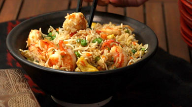 Prawn Fried Rice Recipe | Easy Chinese Food At Home