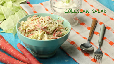 Coleslaw | Salad Recipe | How to Make a Chilled Salad at Home