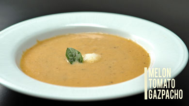 Best Summer Soup | Chilled Melon and Tomato Gazpacho | So Easy