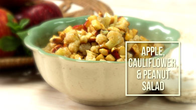 Easy & Healthy Apple Cauliflower and Peanut Salad | Quick & Delicious Cooking