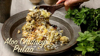 Aloo Chutney Pulao Recipe | Easy Aloo Chutney Pulao