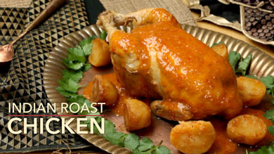 Indian Roast Chicken Recipe | Easy Dak Bungalow Masala Style