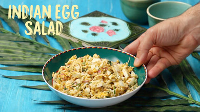 Indian Egg Salad Recipe | How to make easy Indian Style Egg Salad at Home