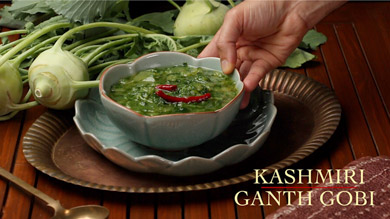 Ganth Gobi Kashmiri Style | Kashmiri Mundi | Kashmiri Kohlrabi Recipe