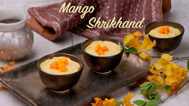 Mango Shrikhand Recipe | Amrakhand | Easy Mango Yogurt Recipe