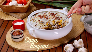 Corn Biryani Recipe | Easy Sweet Corn Biryani