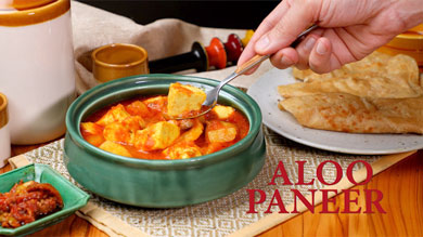 Aloo Paneer Recipe | Aloo Paneer Curry | Cottage Cheese and Potato Curry