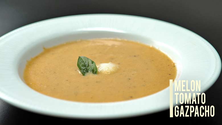 Best Summer Soup | Chilled Melon and Tomato Gazpacho | So Easy