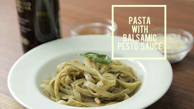 Delicious Pasta with Balsamic Pesto Sauce