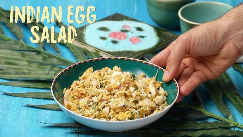 Indian Egg Salad Recipe | How to make easy Indian Style Egg Salad at Home
