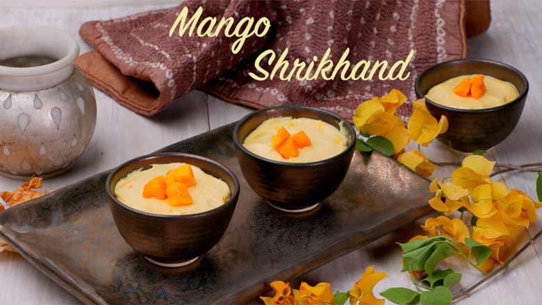 Mango Shrikhand Recipe | Amrakhand | Easy Mango Yogurt Recipe